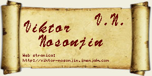 Viktor Nosonjin vizit kartica